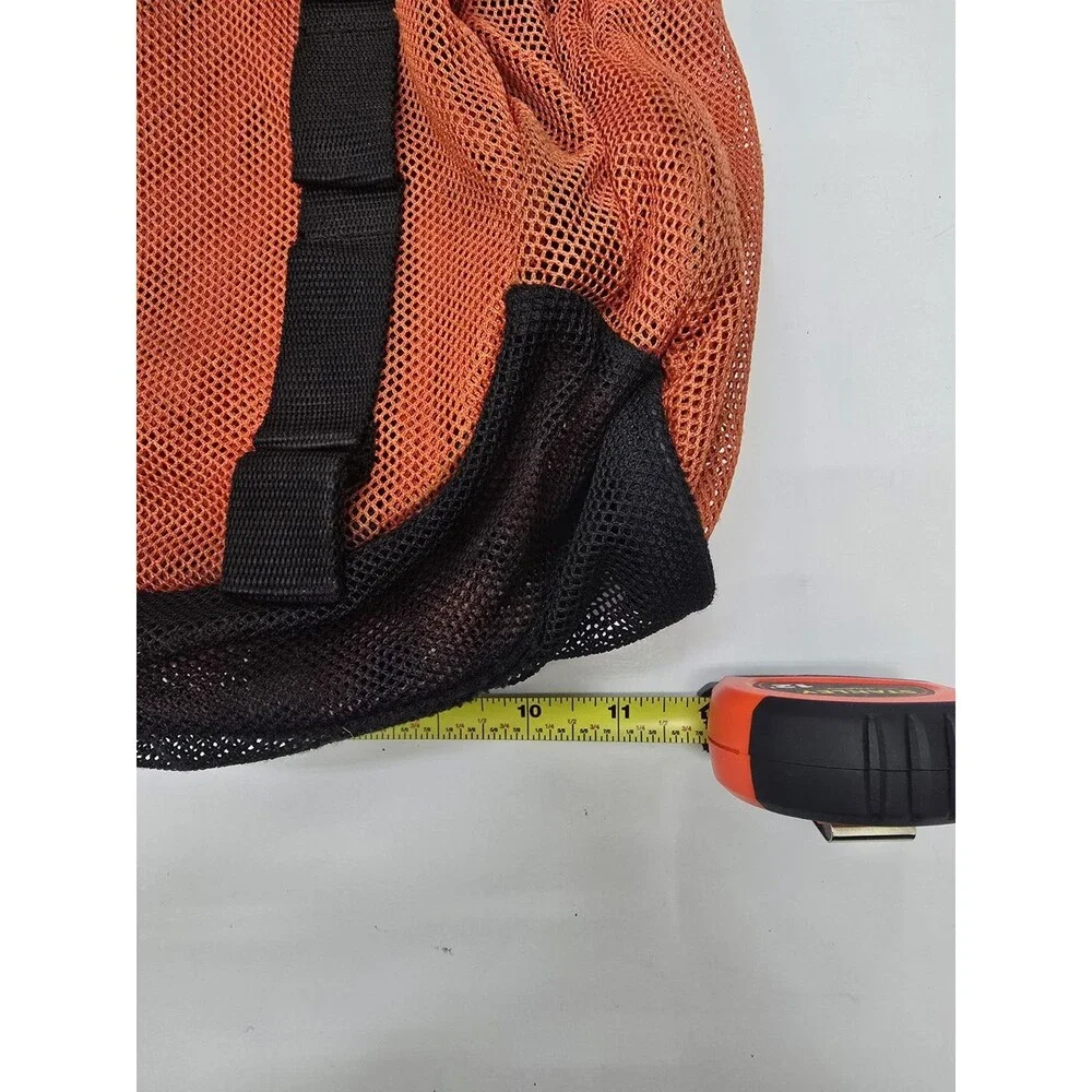 Nike Brasilia 7 Large Mesh Backpack Orange Black BZ9719-801 READ DAMAGED